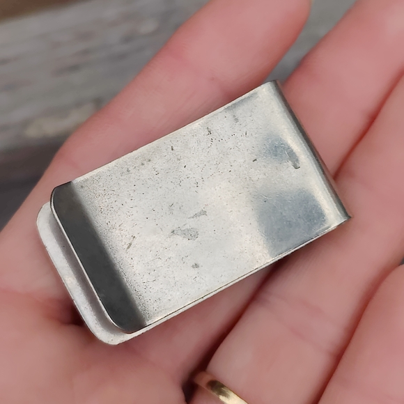 Vintage Turquoise and Silver Money Clip - Picture 2 of 3